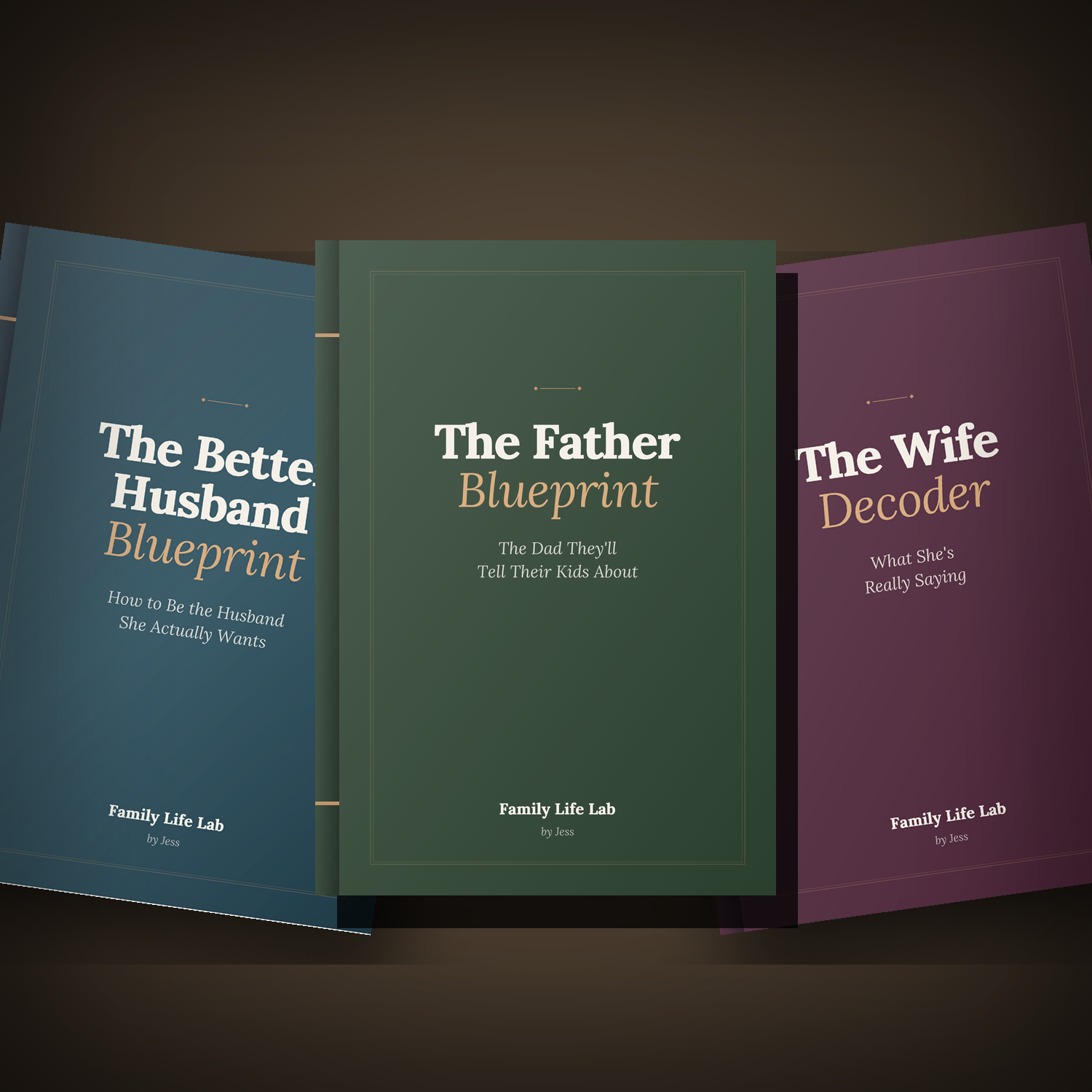 The Family Blueprint Trilogy by Jess at Family Life Lab. Three books for husbands and fathers.
