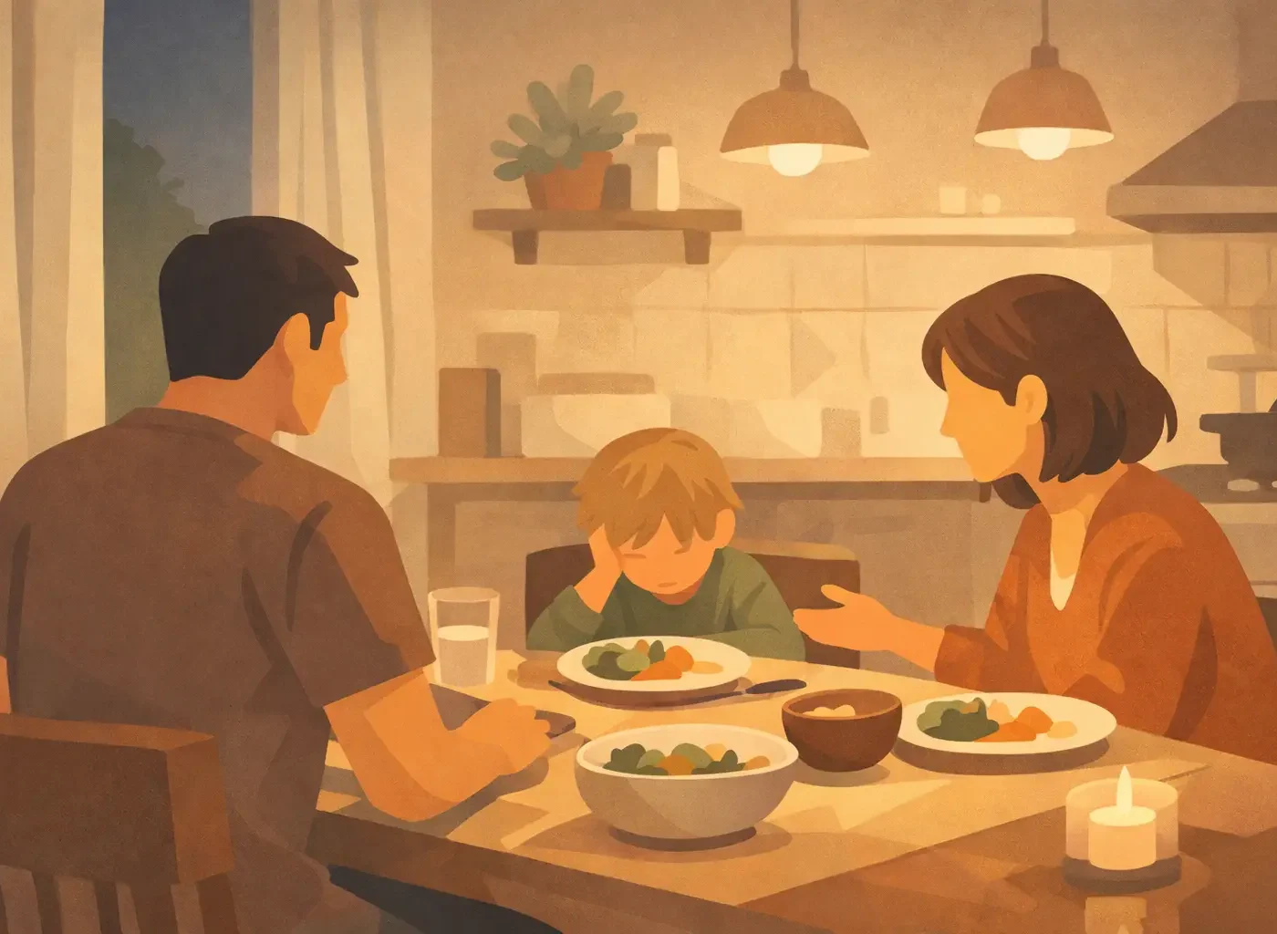 Helping a Picky Eater at Dinner Eat Calmly